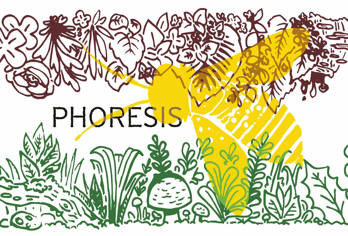 Gallery Postcard design for the Phoresis show, held at Wave Pool Gallery in Cincinnati, OH from November 1st to November 4th, 2023.