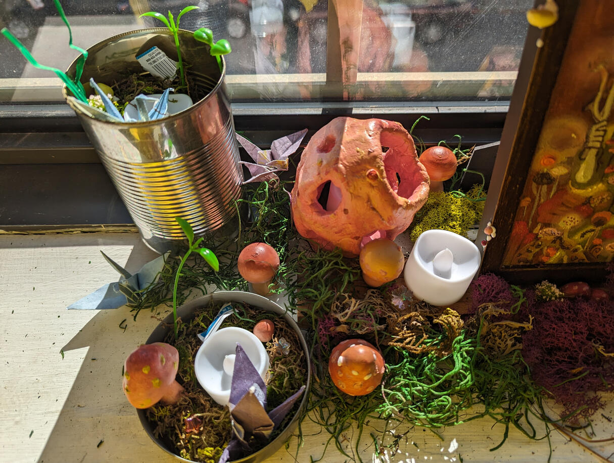 Close up of the left side of the Site-Specific Installation for the Phoresis show.