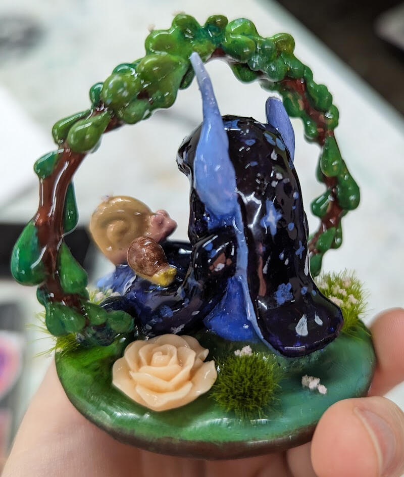 3/4 back right view of Going at a Snail's Pace