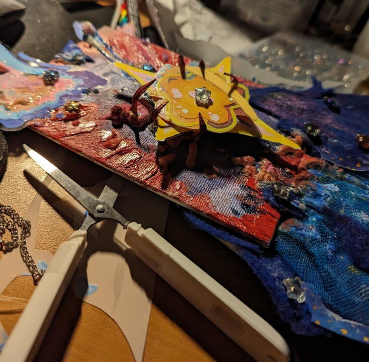 third wip of gutless. Features the more 3d aspect of the bursting element.