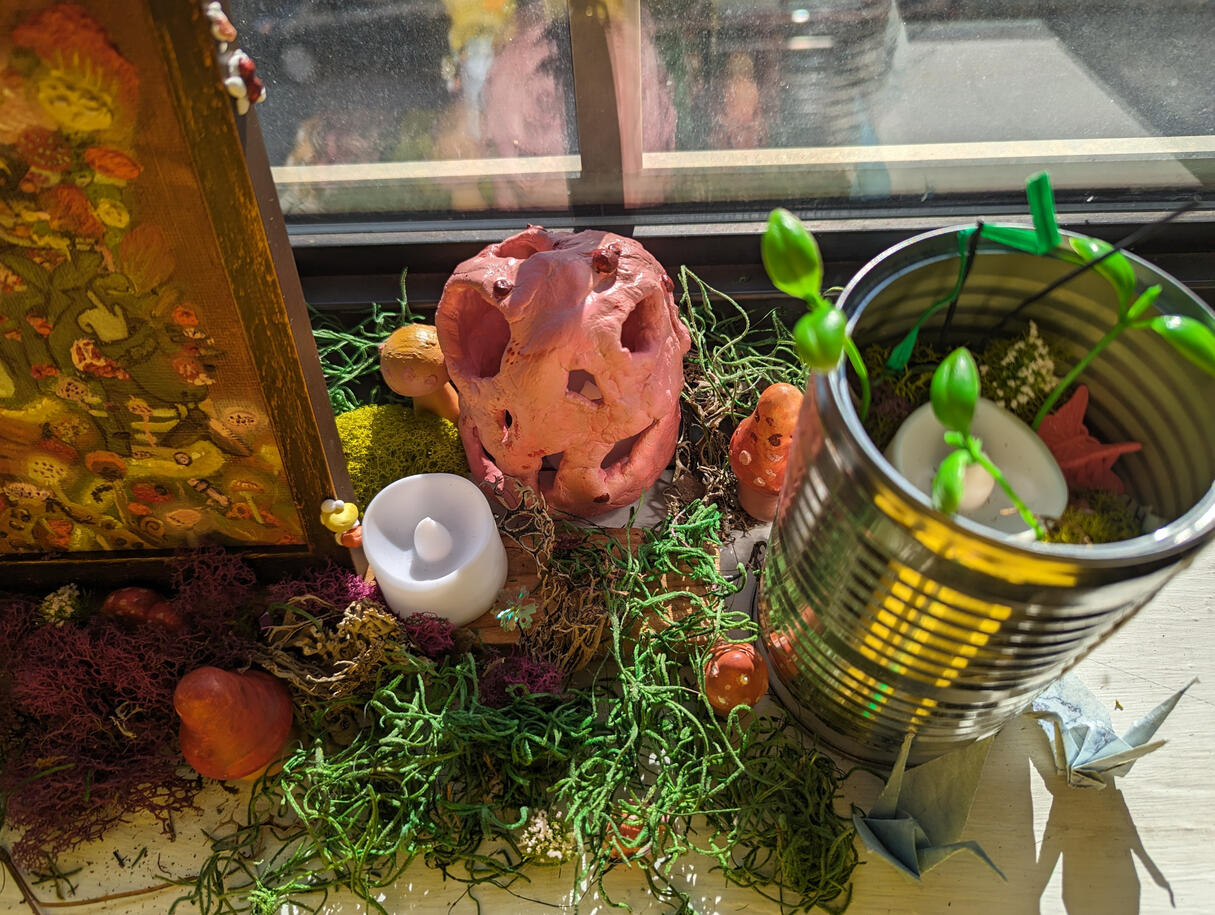 Close up of the right side of the Site-Specific Installation for the Phoresis show.