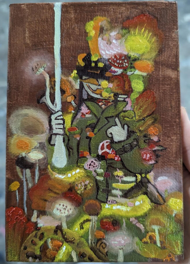 wip of the painting of Site-Specific Installation for the Phoresis show.